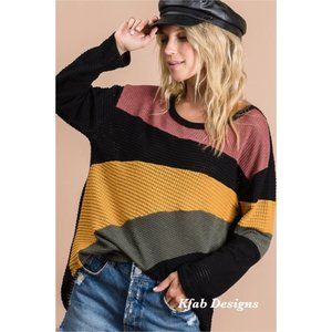 !!! SALE --- COLORBLOCK LIGHTWEIGHT SWEATER